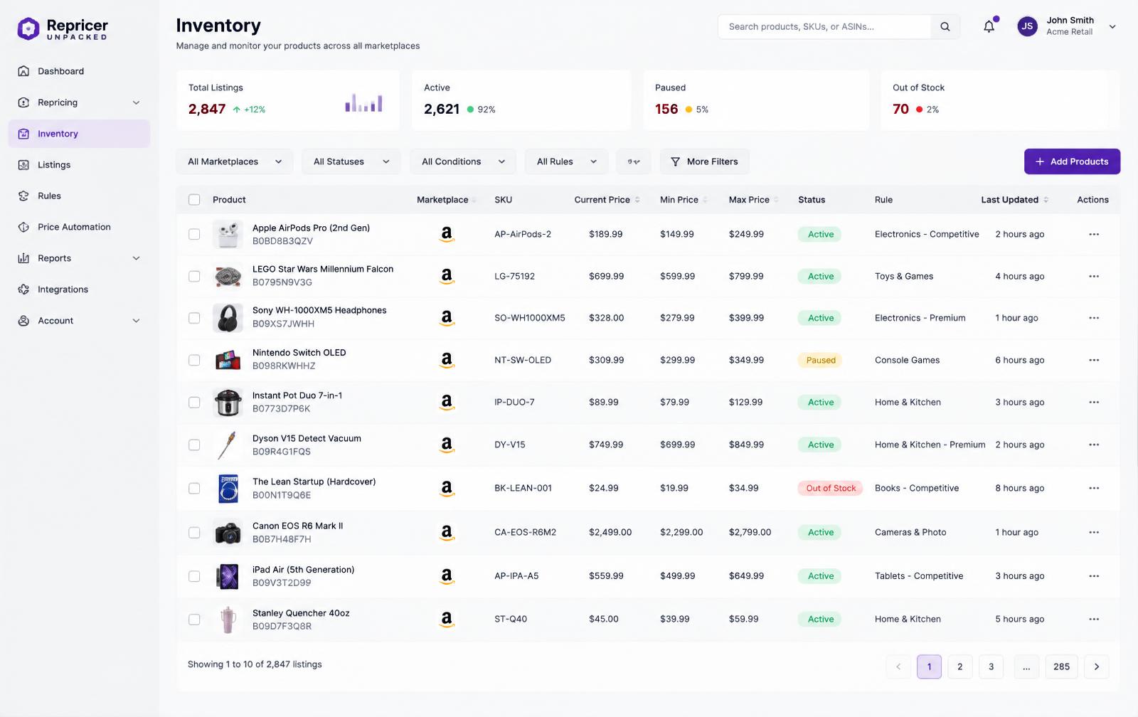 Repricer Unpacked marketplace operations software